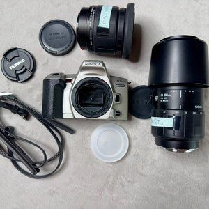Minolta QTsi Film Camera with Sigma 70-300 5.6F and Tamron 28-80 5.6F Lenses